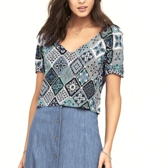 TIGERLILY Juju Boho Patchwork Blue Crop Top NWT RRP$130 - Picture 6 of 15